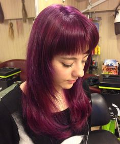 #manicpanic #deeppurpledream #purple hair #dyedhairdontcare Grape Red Hair Color, Light Purple Red Hair, Ginger Purple Hair, Purple Reddish Hair, Redish Purplish Hair, Red Purple Hair Dye, Magenta Purple Hair, Purple Magenta Hair, Purple Hair Shades