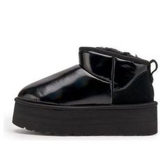 (WMNS) UGG Ultra Mini Platform 'High Shine Black' 1144048-BLK Ugg Ultra Mini Platform, Ugg Ultra Mini, Limited Edition Sneakers, Ugg Classic, Sport Sneakers, Stylish Sneakers, Shinee, Perfect Pair, Your Perfect