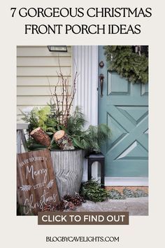 7 christmas front porch ideas Christmas Porch Greenery, Holiday Front Porch Decor Christmas, Front Porch Greenery, Small Porch Christmas, Rustic Christmas Front Porch, Christmas Decorations Front Porch, Front Porch Holiday Decor, Holiday Front Porch Decor, Christmas Front Porch Decor Ideas