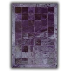 a purple rug with squares on it