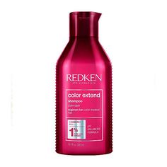 What it DoesAn award-winning shampoo for color treated hair that maximizes color vibrancy while strengthening hair with daily shampooing. This shampoo makes haircolor last longer and will protect it from harsh environmental conditions.Gently cleanses and strengthens.Repels UVA/UVB rays and other environmental aggressors and provides anti-fade protection to optimize color durability and retention.Keeps haircolor radiant with mirror-like shine.How to UseApply to wet hair. Massage into a lather. Ri Shampoo For Color Treated Hair, Strengthening Hair, Redken Color, Hair Massage, Color Shampoo, Hair Care Products, Color Treated Hair, Color Care, Treated Hair