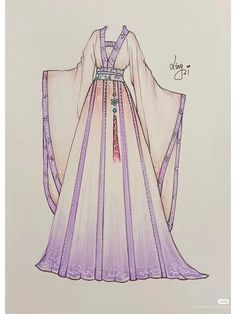 Chinese Anime Drawing, Chinese Clothing Drawing, Chinese Dress Drawing, Chinese Clothes Drawing, Hanfu Drawing, Kimono Drawing, Ancient Dress, Fashion Illustration Collage, Pencil Dresses