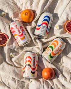 Sound Sparkling Beverages Retro-Inspired Rebrand Gives Off The Right Vibe Desain Merek, Packaging Box Design, Retro Packaging, Drinks Packaging Design, Cool Packaging, Graphic Design Packaging, Beverage Packaging, Design Innovation, Creative Packaging Design