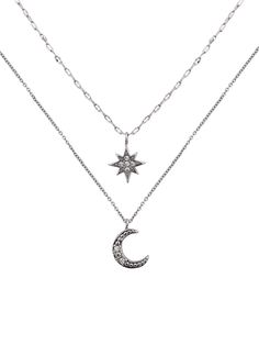 PRICES MAY VARY. GOTHIC BOHO LAYERED STAR AND MOON NECKLACE: A layered star and moon necklace is a stunning and versatile accessory that can be worn on any occasion, from casual outings to formal events. The star symbolizes hope, guidance, and illumination, while the moon represents intuition, creativity, and femininity. Wearing a layered star and moon necklace can convey a sense of mystery, enchantment, and connection to the cosmos. MATERIALS: Meticulously crafted from high-quality copper SIZE Amazon Necklace, New Year Jewelry, Moon And Star Pendant, Moon And Star Necklace, Gothic Boho, Star And Moon Necklace, Necklace Moon, Necklace Gothic, Gothic Necklace