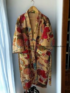 #ad Top Rated Vintage Cotton Handmade Kantha Jacket japanese Kimono Style Quilted Kantha Robe, Fashion womens jacket Vintage Floral Print Kimono, Vintage Long Sleeve Patchwork Kimono, Fall Beige Cotton Kimono, Vintage Long Sleeve Kimono With Patchwork, Winter Vintage Kimono With Patchwork, Vintage Winter Kimono With Kimono Sleeves, Traditional Beige Long Sleeve Kimono, Traditional Long Sleeve Beige Kimono, Kimono Women