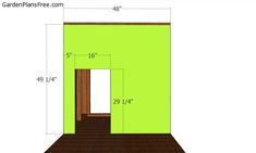 a drawing of a room with stairs and green walls