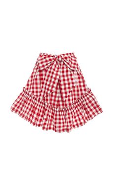 A-LINE skirt with waist pleats, ruffle hem, and center back waist ties. This woven fabric is made with 50% cotton and 50% polyester.Dry Clean or Wash on cold and air dry. Reminiscent of a classic American ruffle apron, the Quinoa Skirt is flirty and sweet. The waist tie cinches the waist and the voluminous skirt and ruffle flare for a classic a-line silhouette. Pairs well with cowboy boots and a heavy dose of sass. Each Quinoa Skirt is handmade in Lindsey’s NYC atelier. Summer Tiered Skirt For Picnic, Summer Plaid Pleated Bottoms, Spring Gingham Gathered Skirt Bottoms, Gingham Gathered Skirt Bottoms For Spring, Gingham Gathered Skirt For Spring, Summer Lined Skirt For Picnic, Summer Plaid Flared Skirt, Cotton Skirt With Ruffle Hem For Day Out, Chic Spring Picnic Skirt