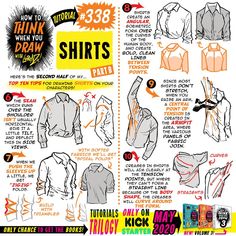 the instructions for how to wear shirts