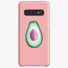 an avocado on a pink background samsung snap case