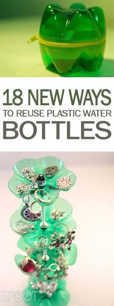 18 New Ways to Reuse Plastic Water Bottles - 101 Days of Organization Recycled Art Projects