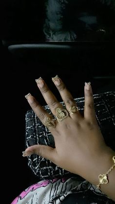 Ring Stack Black Woman, Jewelry Black Women, Custom Gold Jewelry, La Jewelry, Xoxo Jewelry, Dope Jewelry Accessories, Wrist Jewelry, Acrylic Nails Coffin Pink, Bling Acrylic Nails