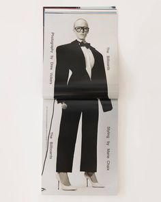 an image of a man in a tuxedo on a piece of paper