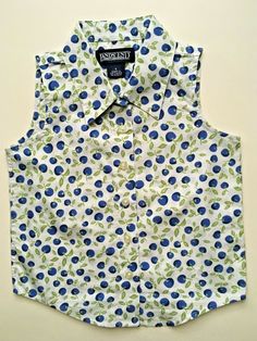 (1) NWT New With Tags Lands End Tag reads True Blue Sleeveless Collar Button Front Entry Top 65% cotton & 35% polyester Size   5    Approx Measurements 15 1/2 in shoulder to bottom hemline 12 3/4 in across armpits Our home is pet free & smoke free. Blueberry Print, Front Entry, Collar Top, True Blue, Aesthetic Hair, Lands End, Printed Shirts, Top Blouse, Pet