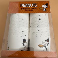 two peanuts baking cups are in the package