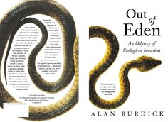 the book cover for out of eden an observer's guide to environmental innovation by alan burdick