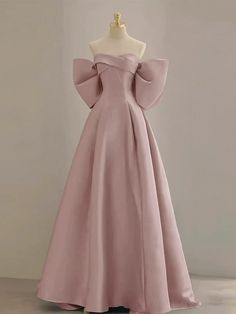 Pink Satin Prom Dress, Simple Party Dress, Prom Dresses Pink, Prom Dresses Long Pink, Pink Evening Dress, Prom Dresses Yellow, Purple Prom Dress, Floor Length Prom Dresses, Satin Evening Dresses