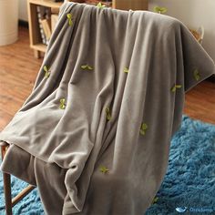 OrcaJump - Elegant Leaf Blanket - Charcoal Gray Leaf Blanket, Cuddling On The Couch, Castle Garden, Apollo Box, Cooling Blanket, Gray Blanket, Blanket Storage, Warm Blankets, Face Design