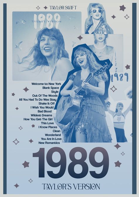 Taylor Swift Posters Wallpaper, 1989 Taylors Version Poster, Taylor Swift Posters 1989, 1989 Prints, Ts Posters, New Romantics Poster, Taylor Swift 1989 Poster, 1989 Poster, Poster Taylor Swift