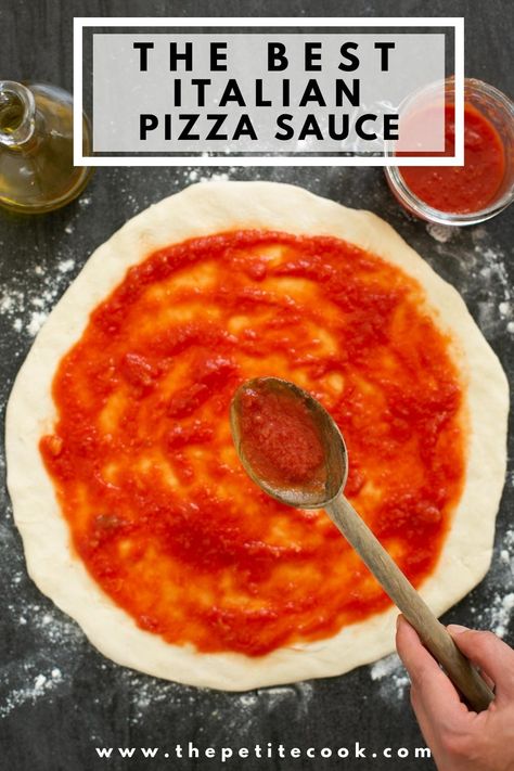 Pizza Sauce Recipe Fresh Tomatoes, Best Homemade Pizza Sauce, Homemade Italian Pizza, Pizza Sauces, Plain Pizza, The Best Homemade Pizza, Tomato Pizza Sauce, Neapolitanische Pizza, Sweet Pizza