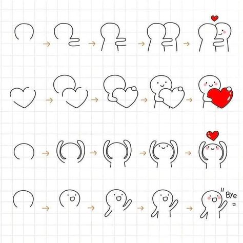 Valentine’s Day Drawing Ideas, Cute Drawings Of Love, Dibujo Simple, Drawings For Boyfriend, Love Scrapbook, Cute Easy Doodles, Easy Love Drawings, Getting A Tattoo, Seni Dan Kraf