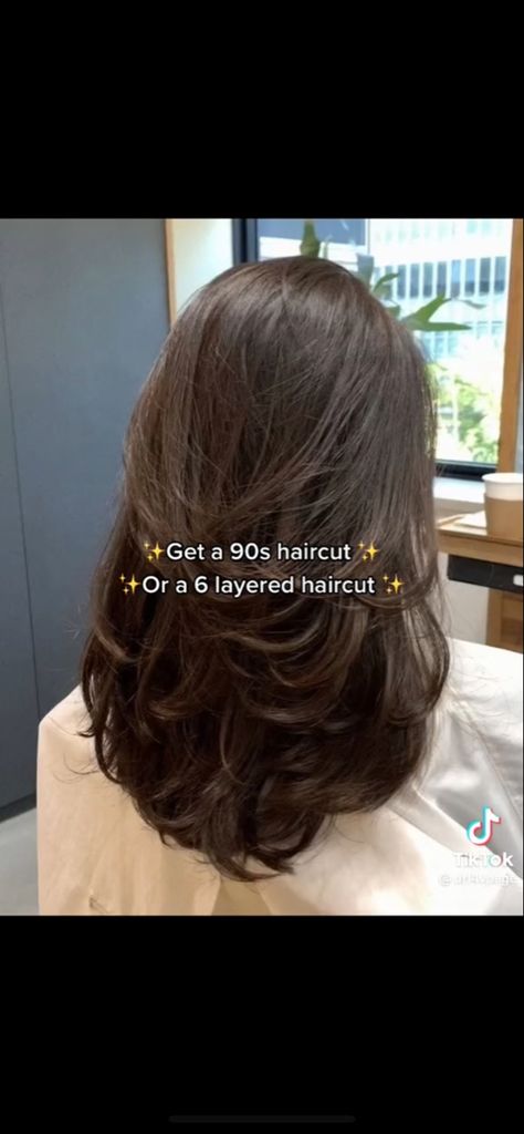 Haircut Idea Medium Length, Layered Middle Length 90's Haircut, Medium U Haircut, 90s Haircuts Medium Hair, Layered Puffy Hair, Latest Trendy Hairstyles, Medium Length Hair With 90s Layers, Shoulder Length Hair With Volume Layered Haircuts, Short Layered Haircuts Brown Hair