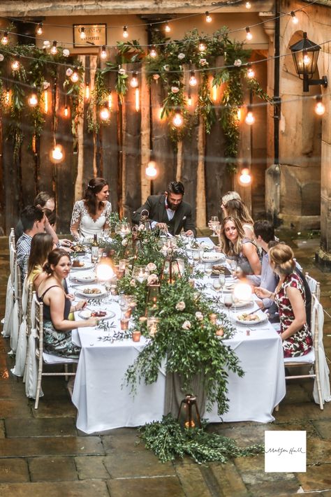 Matfen Hall | Wedding Venue | Outdoor Wedding Breakfast | Al Fresco Wedding Breakfast Italian Wedding Reception, Small Garden Wedding, Wedding Ceremony Readings, Alfresco Wedding, Garden Night, Courtyard Wedding, Wedding Reception Seating, Romantic Wedding Receptions, Romantic Wedding Venue