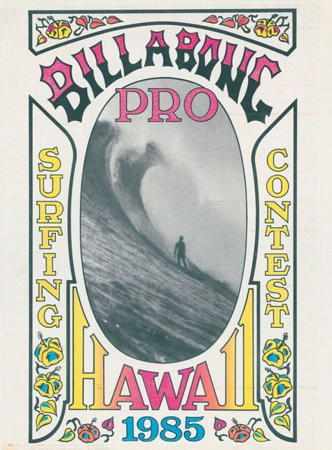 vintage billabong poster Billabong Poster, Vintage Beach Posters, Surf Room Decor, Photowall Ideas, Bedroom Decor Posters, Surf Room, Beach Wall Collage, Family Bedroom, Surf Poster