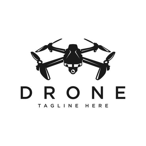 modern drone vector illustration logo Drone Tattoo, Drone Design Sketch, Drone Logo Design, Drone Logo Design Creative, Drone Poster Design, Drone Pilot Logo, Drone Logo, Drone Model, Drone Design