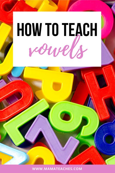 Vowels For Preschoolers, Teaching Vowels Preschool, How To Teach Vowels, Teach Vowels In Kindergarten, Vowel Review Preschool, Vowel Activity For Kindergarten, How To Teach Vowels Kindergarten, Kindergarten Vowel Activities, How To Teach Vowels To Preschoolers