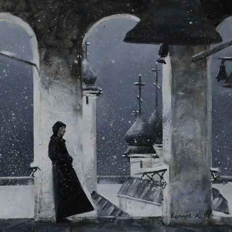 Russian Painting, Arte Inspo, Wow Art, 판타지 아트, Ethereal Art, Classical Art, The Snow, Dark Art, Traditional Art