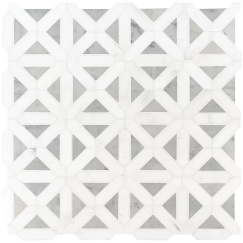 MSI Bianco Dolomite 12" x 12" Marble Grid Mosaic Wall & Floor Tile & Reviews | Wayfair Patchwork, Turkish Marble, White Mosaic Tiles, Mosaic Tiles Crafts, Tile Crafts, Marble Mosaic Tiles, House Tiles, Marble Tile, Natural Stone Tile