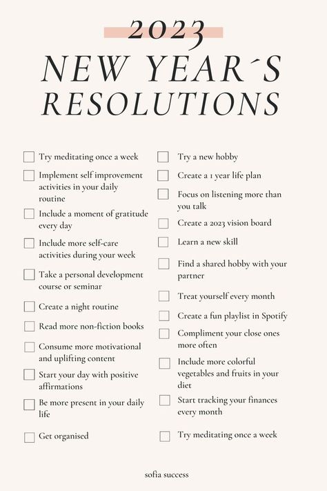 2023 new year resolutions New Years Resolutions Ideas, Birthday Resolutions, Resolutions Ideas, Build Your Dream Life, Goals For 2023, New Years Goals, New Years Resolution List, Resolution List, Become Your Best Self