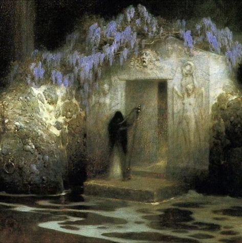 Ferdinand Keller, Stunning Paintings, Aqua Regia, Arte Peculiar, Mystical Art, Creepy Art, Ethereal Art, Gothic Art, Art Movement