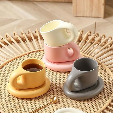 Mug And Saucer, Cup And Plate, Promotion Card, Cookie Hacks, Coffee Cups And Saucers, Ceramic Coffee Cups, Drinking Cup, Cup And Saucer Set, Ceramic Materials