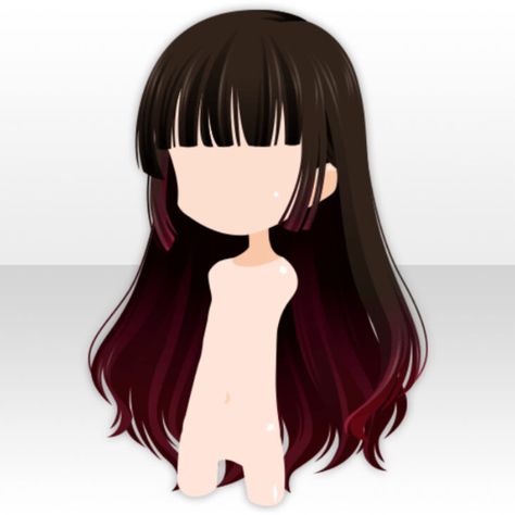 Chibi Hair, Pelo Anime, Manga Hair, Straight Bangs, Hair With Bangs, Long Hair With Bangs, Anime Hair, Hair Reference, Long Hair Girl