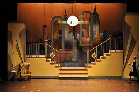 Warbucks Mansion Set, Platform Stairs, Guys And Dolls Musical, Annie Play, Annie Jr, Annie Musical, Theatre Backdrops, Technical Theatre, Theatre Inspiration