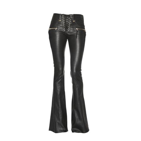 f4a4da9aa7eadfd23c7bdb7cf57b3112desc47185122ri Gothic Pants, Leather Pants Women, Pants Vintage, Buckle Boots, Bell Bottom Pants, Flare Trousers, Flared Pants, Faux Leather Pants, Type Of Pants