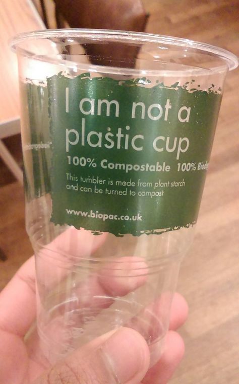 This Cup Is Made From Plant Starch, Not Plastic Reuse Old Tires, Eco Friendly Cups, Disposable Bowls, Egg Packaging, How To Make Guacamole, Save Our Planet, Bottle Images, Uses For Coffee Grounds, Genius Ideas