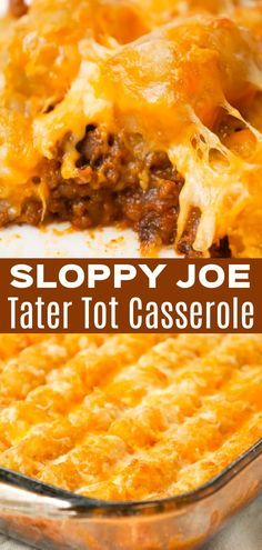 Sloppy Joe Tater Tot Casserole - This is Not Diet Food Sloppy Joe Tater Tot Casserole, Tater Tot Recipes, Tater Tot Casserole Recipes, Ground Beef Casserole Recipes, Tot Casserole, Tater Tot Casserole, Beef Casserole Recipes, Ground Beef Casserole, Easy Dinner Recipe