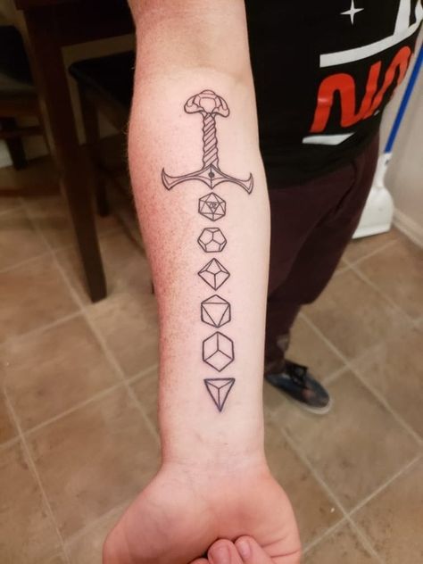 Dnd Tattoos, David Hill, Dice Tattoo, Sheep Tattoo, Nerd Tattoo, Omerta Tattoo, Symbol Tattoo, Fantasy Tattoos, D Tattoo