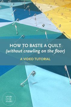 Patchwork, Tela, Beginner Quilt Tutorial, Basting A Quilt, Easy Quilt Tutorials, Colchas Quilting, Quilting Methods, Beginning Quilting, Sewing Machine Quilting