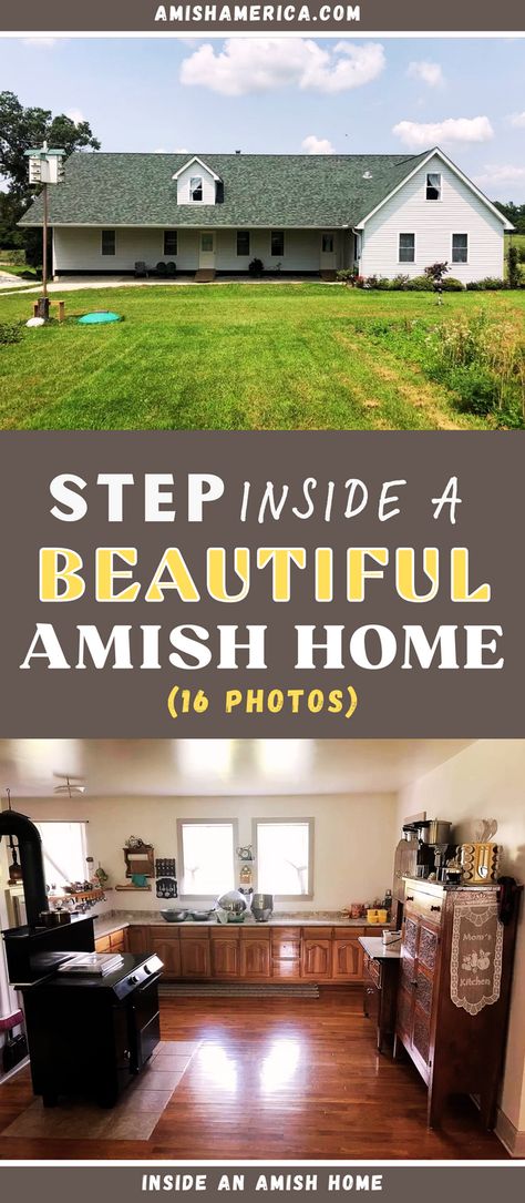 Step inside a beautiful Amish home located in Pike County. Built in 2017 this home offers wood floors, living room, kitchen, pantry, 2 bedrooms, sewing room or 3rd bedroom, washroom, & mud room. Amish Living Lifestyle, Amish Living Room, Amish Decorating Ideas, Amish Lifestyle Ideas, Amish Interior Design, Amish Kitchen Design, Amish Ways Of Living, Amish Style Home, Amish House Interior