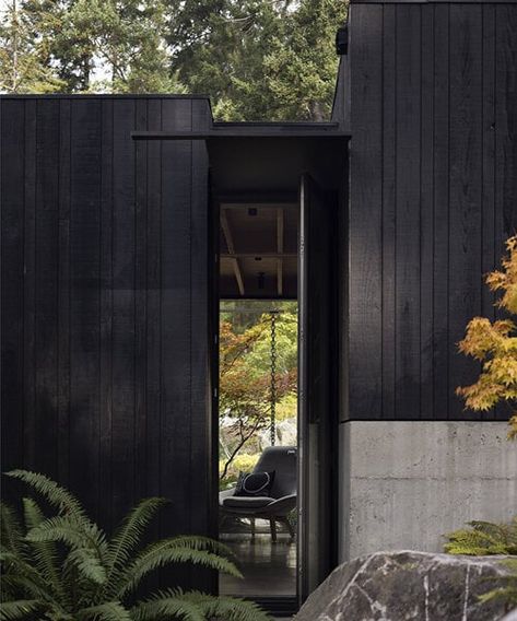 mwworks hides this longbranch house among the pacific northwest woods Waterfall House, Forest Setting, Wood Facade, General Contracting, Wood Architecture, Skyscraper Architecture, The Local Project, Timber Cladding, Timber House