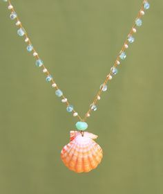 Shells Diy, Sea Jewelry, Fish Sea, Shell Crafts Diy, Mermaid Jewelry, Seashell Jewelry, Seashell Necklace, Seashell Crafts, Shell Jewelry