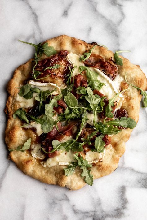 Pizza With Fig Jam, Fig Jam Pizza, Brie Pizza, Fig Pizza, Simple Pizza, Holiday Appetizer, Fig Jam, Easy Pizza, How To Make Pizza