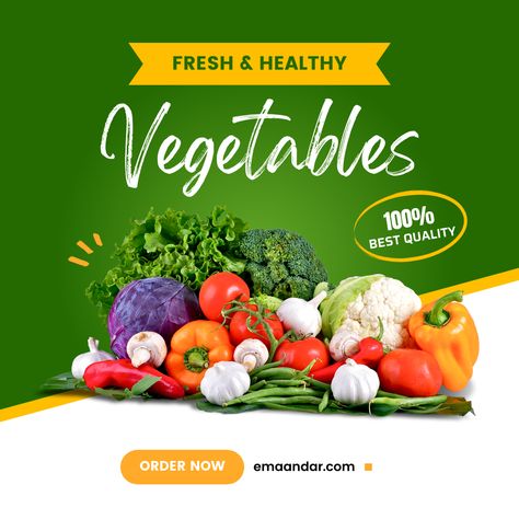 🌿 Freshness You Can Trust, Quality You Deserve! 🌿

At Emaandar, we bring you the freshest and healthiest vegetables straight from the farm to your table. 🌱 Our commitment to honesty and quality ensures that every bite you take is packed with nutrition and flavor. 🥦🍅🥕

✨ Why Choose Emaandar?
- 🥇 Best Quality Produce
- 💚 Fresh & Healthy
- 🌾 Farm-to-Table Goodness

Experience the difference that honesty and quality make. Your health deserves nothing less!

👉 Shop now and taste freshness! Food Flyer Design Creative, Vegetable Poster Design, Green Vegetables Name, Fruits Name With Picture, Vegetable Poster, Cucumber Vegetable, Designing Logo, Food Flyer, Green Cherries