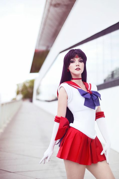 Liechee - Sailor Moon Sailor Saturn Cosplay, Sailor Mars Cosplay, Sailor Moon Cosplay, Leather Headbands, Sailor Saturn, Turtleneck Sweatshirt, Sleeveless Short Dress, Sailor Mars, Anime Costumes