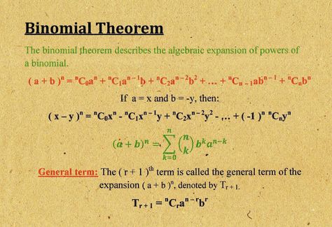 Math Rules, Maths Notes, Binomial Theorem, Algebra Formulas, Teaching Math Strategies, Physics Concepts, Number Theory, Math Notes, Math Strategies