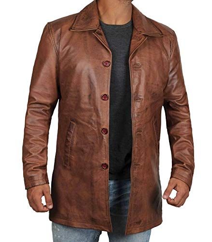 Distressed Brown Leather Jacket Men - Genuine Lambskin Leather Coats for Men. #leatherjacket #leatherjackets #brownleather #brownleatehrjacket #menleatherjacket Mens Fashion Clothing, Casual Trench Coat, Brown Leather Jacket Men, Leather Jacket Mens, Black Leather Jacket Men, Mens Leather Coats, Coat For Men, Leather Coats, Mens Fashion Casual Winter