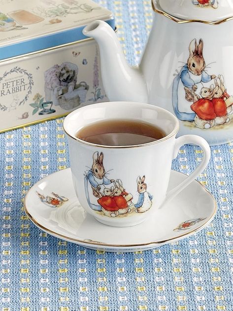 Beatrix Potter Tea Set Vermont Country Store, Porcelain Eggs, Porcelain Teapot, Country Store, Shabby Vintage, Teacup And Saucer, China Tea, Tea Cup And Saucer, Beatrix Potter